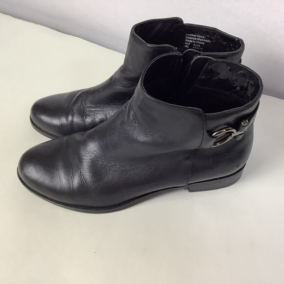 Alfani Step & Flex Womens Ankle Boots - Size 5M - Black Leather Upper - Picture 2 of 8